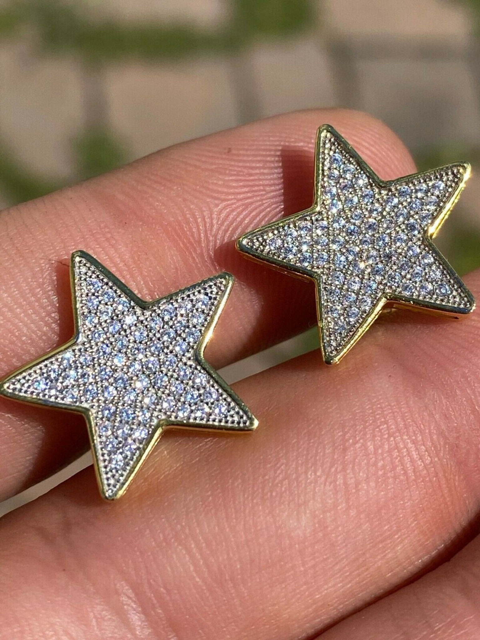 Large Diamond Star Earrings | bespoke fine jewelry | Alexandra Jules